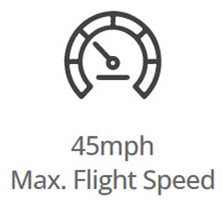 45 MPH flight speed